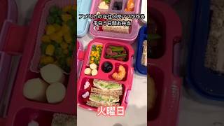 【アメリカ在住ママのお弁当】３人の子供たちの平日５日間のお弁当 #shorts #アメリカ生活 #海外子育て #国際結婚 #海外生活