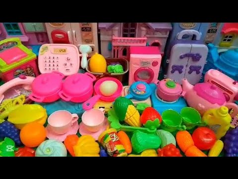 5 : min satisfying with unboxing | hello kitty kitchen set | mini doll house | #asmr💚