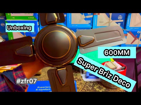 Crompton Super Briz Deco 600MM Ceiling Fan Unboxing | Superbrizdeco | Smoked Brown | Zfr07