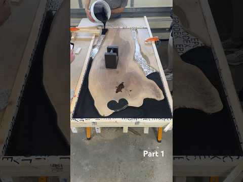 Pouring a $1,000 epoxy table | Part 1 #asmrvideos #best