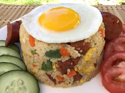 How To Make Pork Sausage Fried Rice-Chinese Food Recipes-Restaurant Style