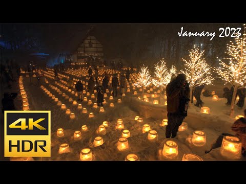 [4K HDR] 定山渓温泉 雪灯路 2023散策-札幌 / Strolling in Jozankei Onsen Yukitouro 2023-Sapporo (Hokkaido, Japan)