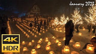 [4K HDR] 定山渓温泉 雪灯路 2023散策-札幌 / Strolling in Jozankei Onsen Yukitouro 2023-Sapporo (Hokkaido, Japan)