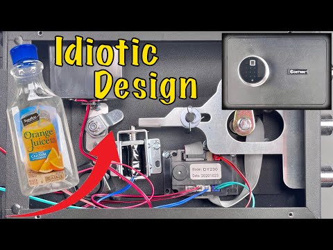 [1533] Fingerprint Safe Opened w/ Juice Carton!!! (Costway)