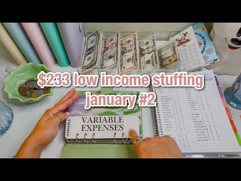 CASH ENVELOPE AND SINKING FUNDS STUFFING & giveaway | low income budget | january #2