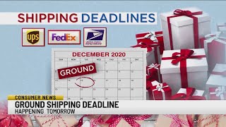 Ground shipping deadlines for Christmas