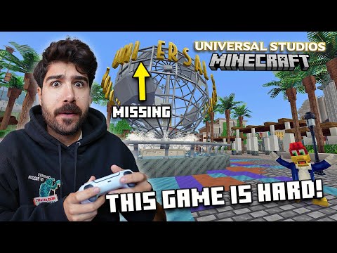 More UNIVERSAL STUDIOS MINECRAFT! Playing Minigames And Riding Studio Tour