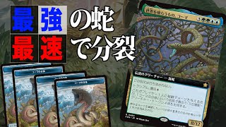 【MTGアリーナ】最強の蛇が最速で攻撃するコンボが安定すぎた！コーマとあいつがまさかのコンボ「巳年の幕開け」｜スタンダード【ファウンデーションズ】BO1