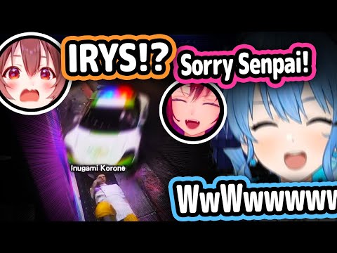 Suisei and Miko React To Clip Of IRyS Crashing Into Korone and Other HoloEN Members' Clips【Hololive】