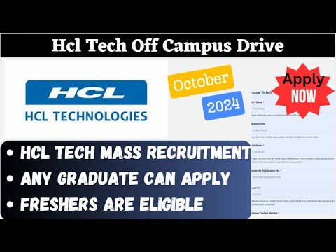 HCL Mass Hiring 2024 | All Graduates Eligible! Freshers Welcome – Apply Now!