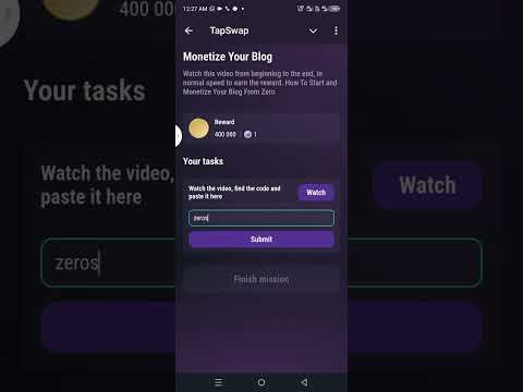 TapSwap Monetize Your Blog  bvideo code#tapswap #rap #automobile #funny #tapswap #techchannel