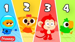 Learn Number Counting 🔢️🎤 Numbers By Monkey Junior Play & Learn