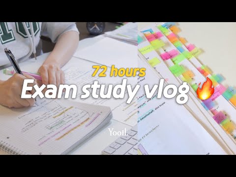 (sub)  72 Hours Exam Study vlog | Cramming, Being Productive (+ Study Tips❕)