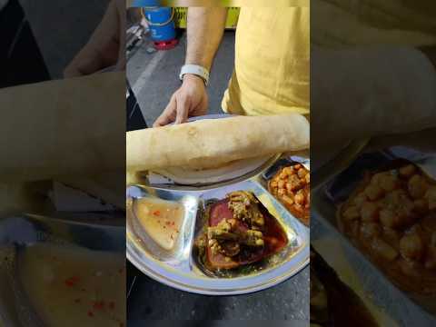 Amazing Dosa making with spicy chicken curry😍#tiktok #food #eating#foodie #streetfood #recipe #short