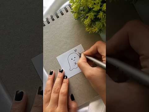 Cute Ghost Doodle Art| #5minutecrafts #shortsvideo #easyart #artandcraft #shortvideo #shorts #short