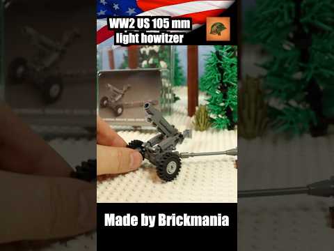 LEGO WW2 M3 105 mm light howitzer by Brickmania #shorts #military