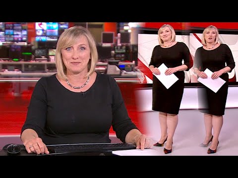 Martine Croxall | Busty Black Dress!