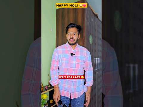 FULL VIDEO 👆👆 HAPPY HOLI ❤️ #shorts #funny #comedy #holi #aruj