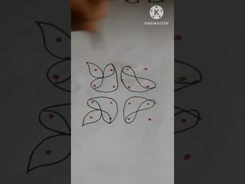 4*4 simple deepam rangoli#rangoli #yt shorts