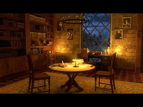 Cozy Library Ambience & Classical Piano Music - Beethoven, Chopin, Haydn, Mozart, Scarlatti, Bach 4K