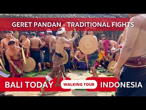 BALI TODAY: Geret Pandan - Traditional fights in Tenganan village Bali 2024 | TRAVEL WALKING tour