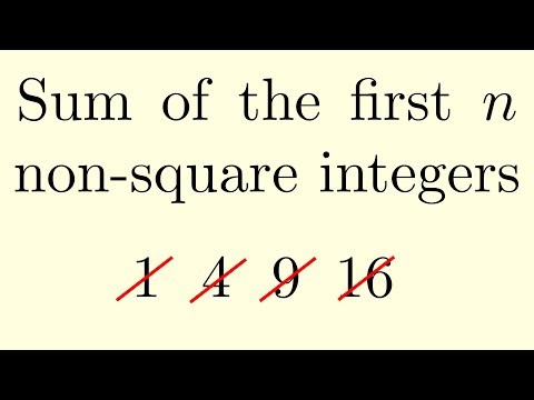 Sum of the First n Non-Square Integers