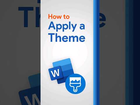 How to APPLY Document Themes [Quick Word Tutorial]