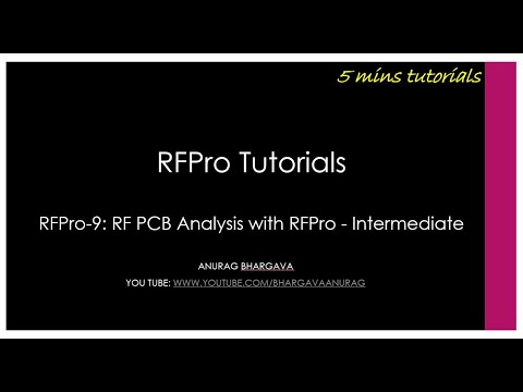 RFPro-9: RF PCB Analysis with RFPro-Intermediate