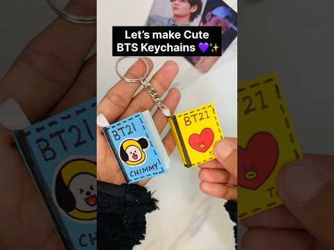 BTS Keychain 💜✨ #bts #btsarmy #btsdiy #btskeychain #howto #army