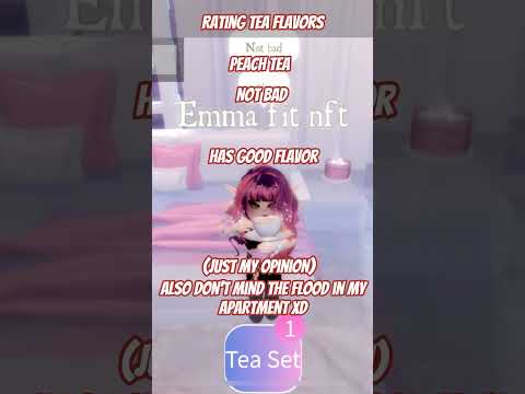 Rating tea flavors in royal high leave questions in comments for my 200 QNA! #roblox #royalehigh