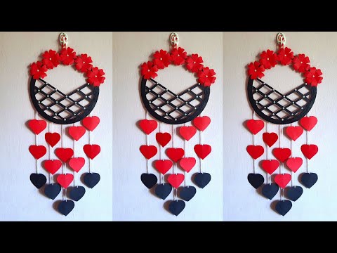 paper heart wall decor ideas | paper heart wall decor | do it yourself wall decor | wall hanging