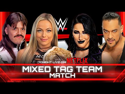 WWE 2K24 | Liv Morgan & Dominik Mysterio VS Rhea Ripley & Damian Priest - Mixed Tag Team Match | Raw