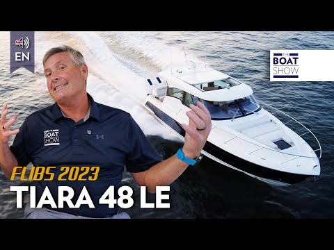 TIARA 48LE seen at FLIBS 2023 - The Boat Show