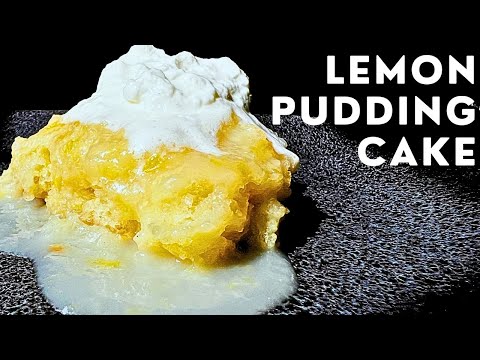 Nostalgic Box Mix Flavor FROM SCRATCH, No eggs!! Lemon Pudding Cake!