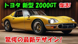 2025年トヨタ 新型 2000GT 復活、驚愕の最新デザインのを大公開！強力な2.4Lハイブリッド搭載で驚異のパフォーマンス！