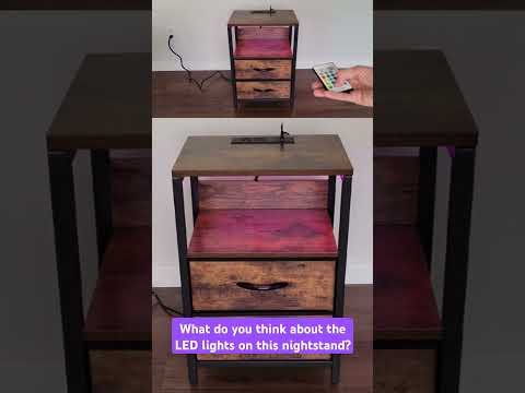 This nightstand has LED lights!