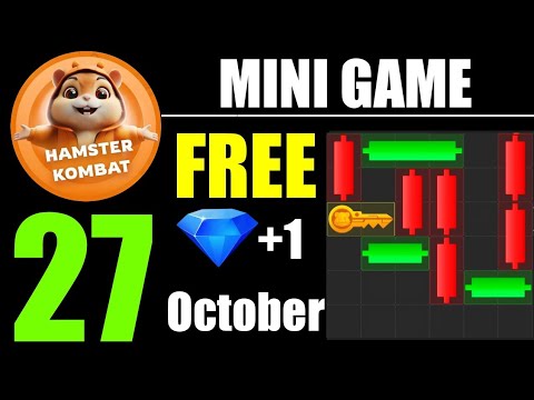 27 October 💎 Hamster kombat Mini-Game (Puzzle Solved) Slow Step by Step #minigame #hamsterkombat