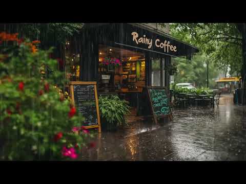 Rain on the Cafe Shop 🌧️ Unwind with the Perfect Coffee Shop Ambience for Relaxation 🌧️ ASMR