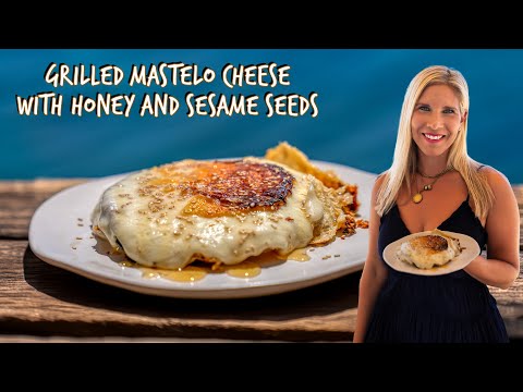 Grilled Mastelo Cheese with Honey and Sesame Seeds