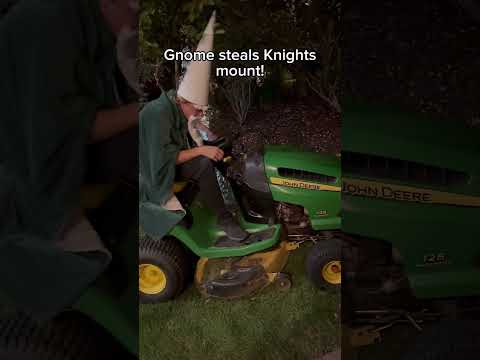 Gnome Steals Knights Mount! #trending #gnome #gnomes #knight #mount #war