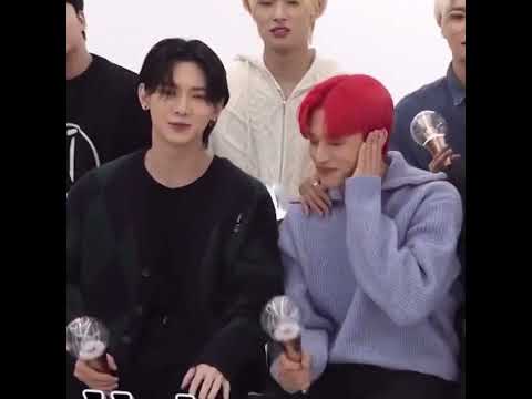 the way Yeosang panic when Woo almost kiss him 😭 #ateez  #yeosang  #wooyoung