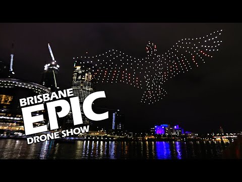 4K: Brisbane's first Riverfire DRONE SHOW - IN FULL!