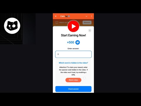 Start Earning Now! Cats Code Today | Cats New Video Code