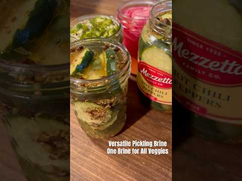 Today on the Homestead: Pickling Veggies with One Simple Brine | Homemade Pickles #shorts