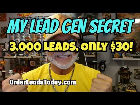 MY LEAD GEN SECRET: 3,000 Leads, Get Sales, Only $30 Month!