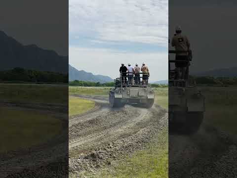 最後の勇姿！74式戦車の全開発進！エンジン音が素晴らしい　720馬力のエンジン音が凄い#戦車#tank#大迫力#防府北基地