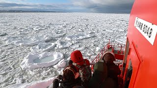 オホーツクに厳冬の使者　紋別で流氷初日　ガリンコ号も初運航