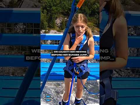 Mewing battle at Canada’s Highest Bungee #mewing #looksmaxxing #jawline #bungeejumping #funny