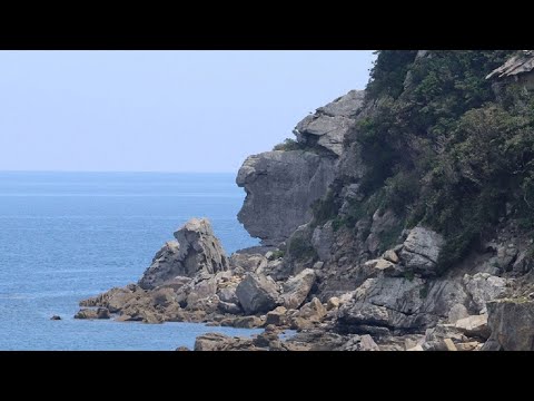 新上五島の珍スポット　あくびをする人の顔「あくび岩」