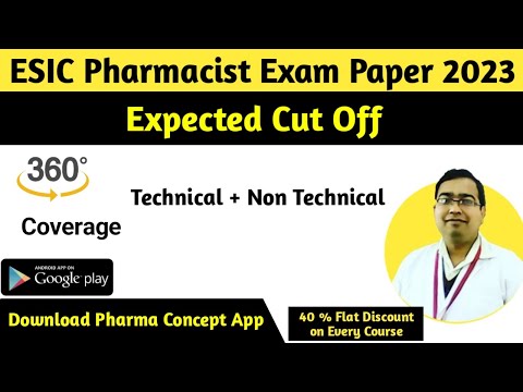 ESIC Pharmacist Exam 2023 | Expected Cut OFF